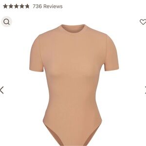 SKIMS like new brown t shirt body suit!!